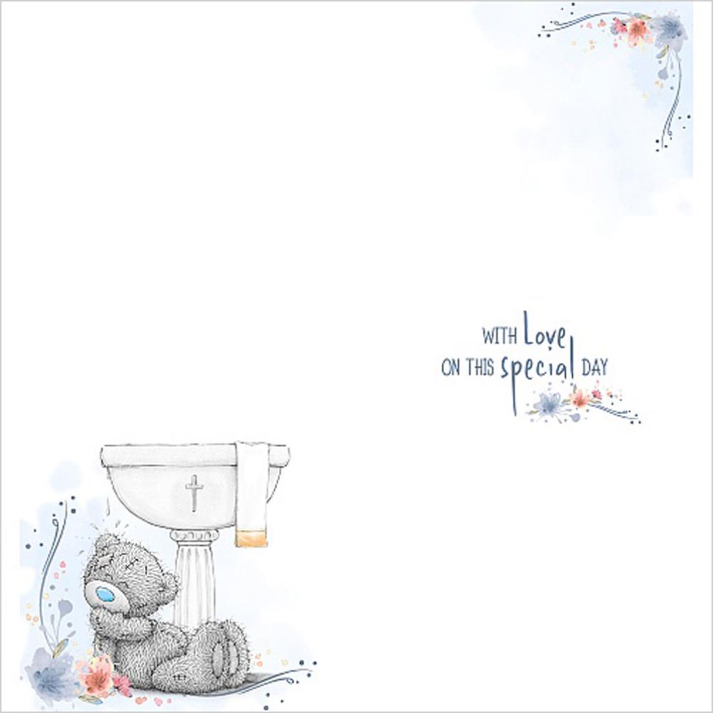 On Your Christening Me To You Bear Card Extra Image 1